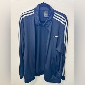 Adidas Men's Navy Blue Windbreaker Jacket